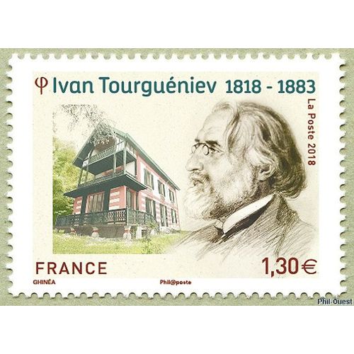 France 2018, Très Beau Timbre Neuf** Luxe Yvert 5283, Ivan Sergueïevitch Tourgueniev, Écrivain, Romancier, Nouvelliste Et Dramaturge Russe.