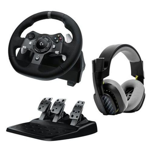 Logitech G920 Astro A10 Bundle - Volant De Course Et Pédalier + Casque Gaming Astro Pour Pc Mac Xbox One Xbox Series X S