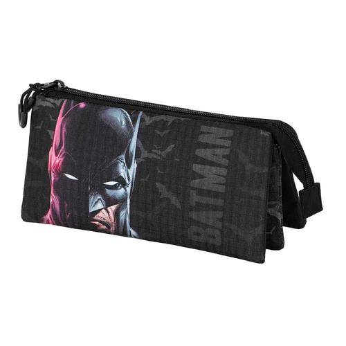 Trousse Triple - DC Comics Batman Face - Noir - Taille Unique