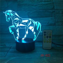 Lampe abat jour blanc cheval résine