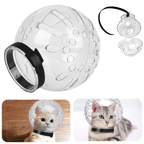 Couverture De 4 Pcs - Cagoule De Protection Anti Morsure Respirante, Masque De Toilettage Pour Chat, Fournitures De Toilettage, Bain, Toilette, Muselière Anti Léchage Pour Chat