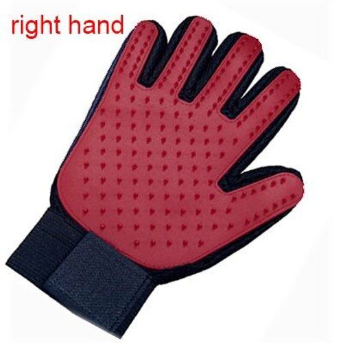 Rouge Droit - Gant De Toilettage Et De Massage Pour Chat Et Chien, Brosse Pour Enlever Les Poils, Peigne Pour Animal De Compagnie