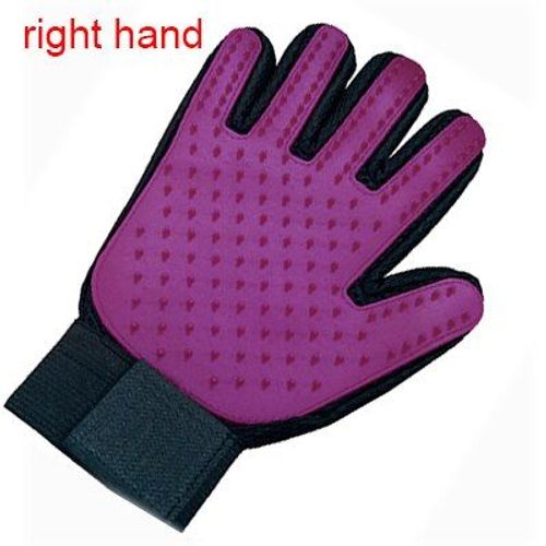 Violet Droit - Gant De Toilettage Et De Massage Pour Chat Et Chien, Brosse Pour Enlever Les Poils, Peigne Pour Animal De Compagnie