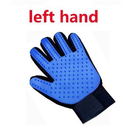Bleu Gauche - Gant De Toilettage Pour Chat Et Chien, Brosse Pour Éliminer Les Poils, Nettoyage, Massage