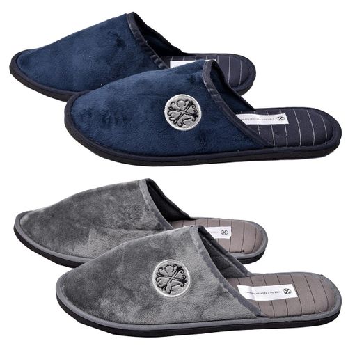 Pantoufles Pour Homme Cxl By Lacroix Confort Et Qualité Supérieure Pack De 2 Paires Clx Velours 4134