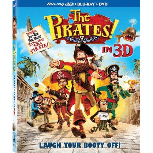 The Pirates!: Band Of Misfits [Blu-Ray 3-D] With Blu-Ray, With Dvd, Uv/Hd Digital Copy, Widescreen, Ac-3/Dolby Digital, Dolby