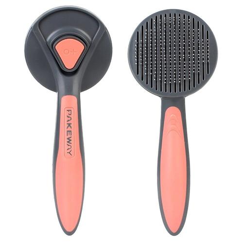 Rose - Peigne Autonettoyant Pour Chien Et Chat, 3 Couleurs, Produits De Beauté Et De Nettoyage Pour Animaux De Compagnie, Peigne'épilation, Brosse De Toilettage