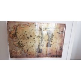 Carte De La Terre Du Milieu (Voir La Photo) De 91x60cm.