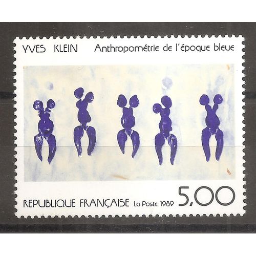 2561 (1989) Yves Klein Anthropométrie De L'epoque Bleue N** (Cote 2,75e) (0900)