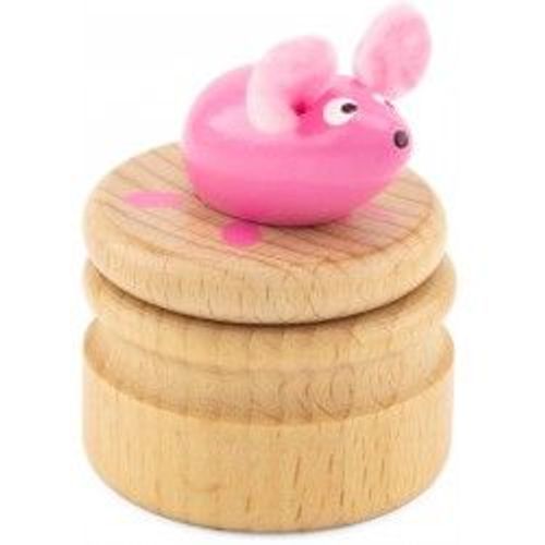 Boite À Dents Souris Rose En Bois