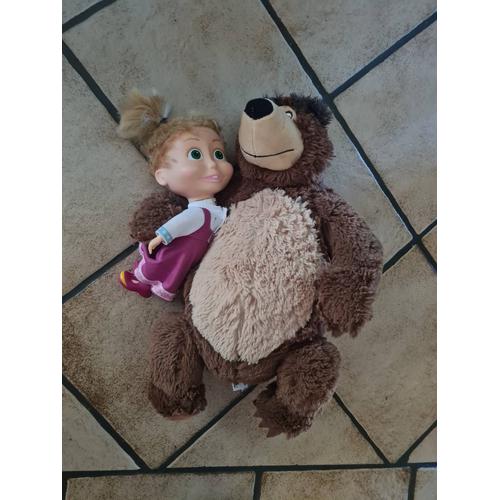 Peluche Masha Et Michka 40 Cm