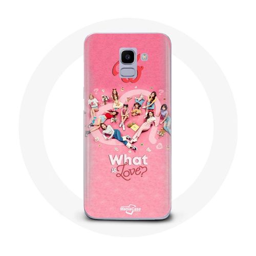 Coque Pour Samsung Galaxy J6 2018 Twice Logo Rouge Affiche What Is Love