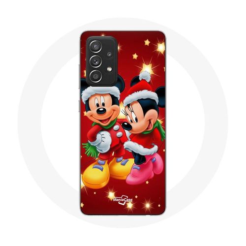 Coque Pour Samsung Galaxy A33 5g Mickey Mouse Et Minnie Mouse Le Jour De Noël