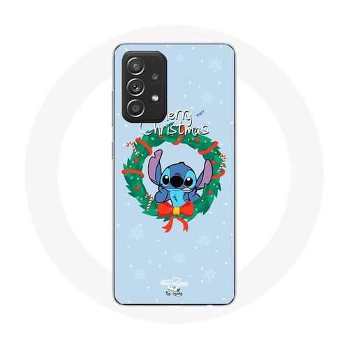 Coque Pour Samsung Galaxy A52 Stitch Neige Joyeux Noël Bleu
