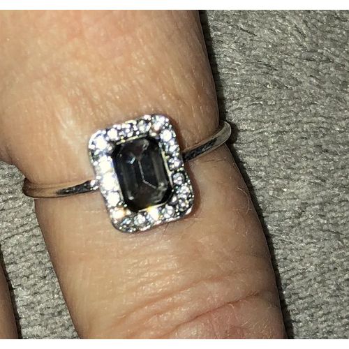 Bague En Argent Montée D'une Améthyste Taille 58