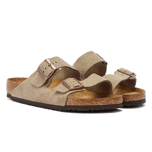 Birkenstock Arizona Suede Sandales Taupe