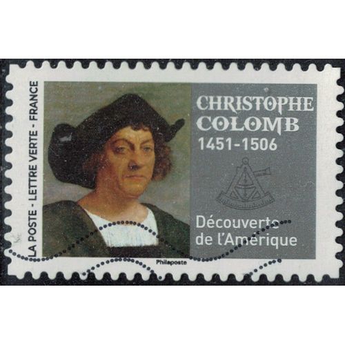 France 2022 Oblitéré Used Grands Voyageurs Christophe Colomb Découverte De L'amérique
