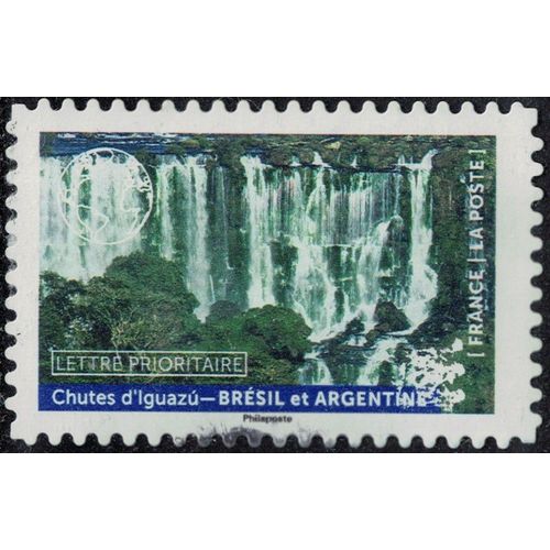 France 2022 Oblitéré Used Notre Planète Bleue Chutes D’Iguazú Brésil Et Argentine Su