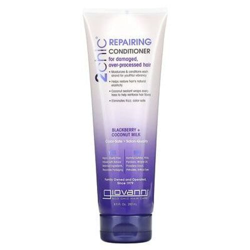 Giovanni, 2chic, Après-Shampooing Réparateur, Pour Cheveux Abîmés Et Surtraités, Mûre Et Lait De Coco, 250 Ml 