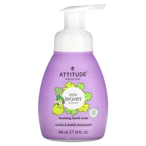 Attitude, Little Leaves Science, Savon Moussant Pour Les Mains, Vanille Et Poire, 295 Ml 