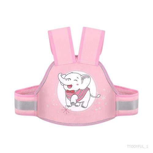 Ttooyful Moto Enfants Enfants Sécurité Ceinture De Sécurité Harnais Vélo Avant Arrière Réglable Éléphant Rose Éléphant Rose