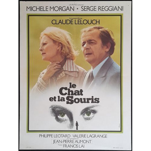 Le Chat Et La Souris - Film 1975 Claude Lelouch Avec Michèle Morgan, Serge Reggiani, Philippe Léotard, Jean-Pierre Aumont - Affiche De Cinéma Originale 60x80 Cm - Movie Poster - Illustration Ferracci