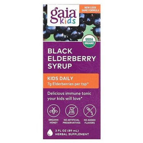 Gaia Herbs, Sirop De Baie De Sureau Noir Pour Enfants, 89 Ml