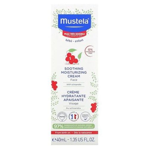 Mustela, Crème Hydratante Et Apaisante Pour Le Visage Au Schisandra, Sans Parfum, 40 Ml 