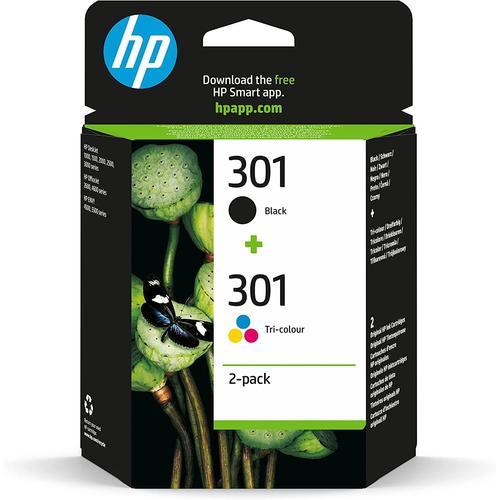 HP 301 2-pack (N9J72AE) - Pack de 2 cartouches d'encre - noir, couleurs (cyan, magenta, jaune)