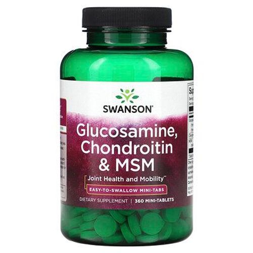 Swanson, Glucosamine, Chondroïtine Et Msm, 360 Mini Comprimés