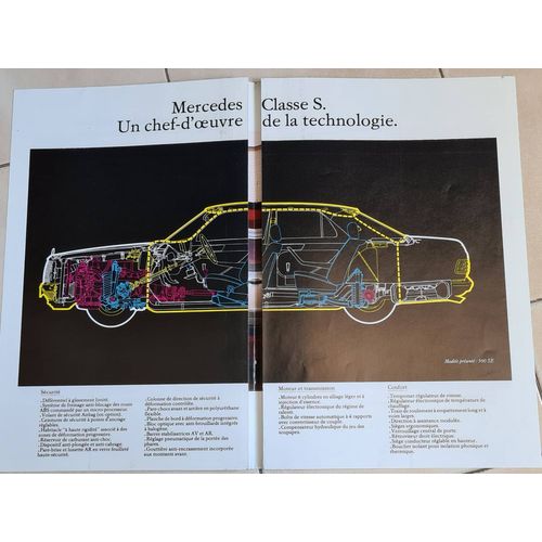 Encart Publicitaire Mercedes Classe S 1983