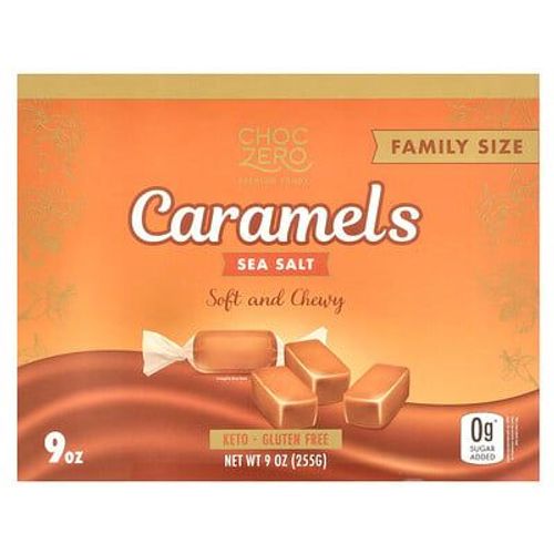 Choczero, Caramels Au Sel De Mer, Format Familial, 255 G