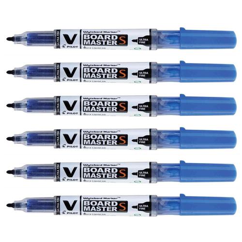 Pilot Lot De 6 Marqueurs Tableau Blanc V Board Master S Ultra Fine Bleu