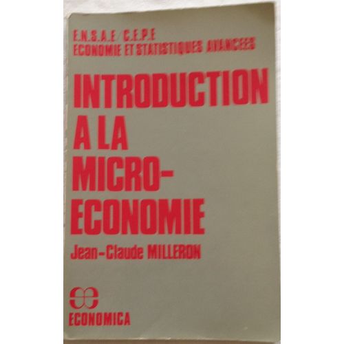 Introduction A La Micro-Economie