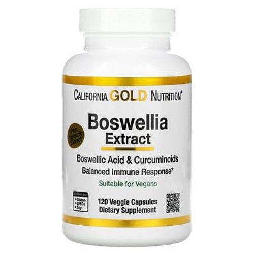 California Gold Nutrition, Extrait De Boswellie, À L'extrait De Curcuma, 500 Mg, 120 Capsules Végétales (250 Mg Pièce)