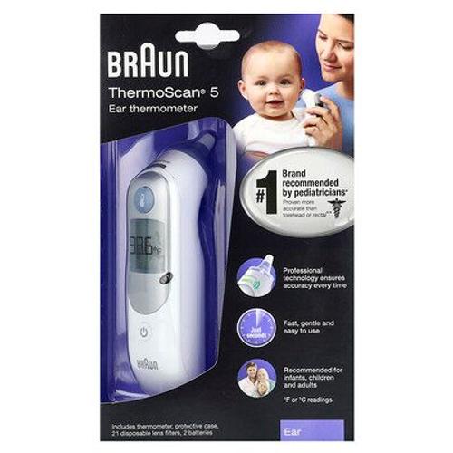 Braun, Thermoscan 5, Thermomètre Auriculaire, Kit De 25 Pièces