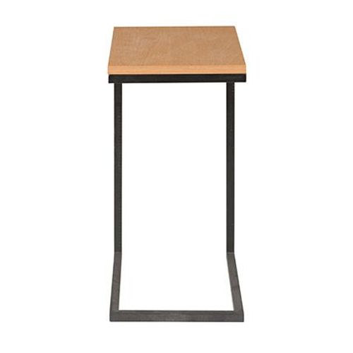 Bout De Canapé 30x40x60 Cm En Bois Plaqué Chêne Et Métal