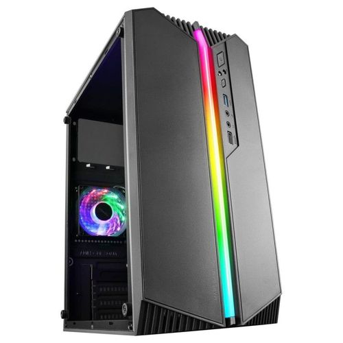 Boitier PC Mini Tour Micro ATX Mars Gaming MC-S1 RGB avec panneau vitré - Noir