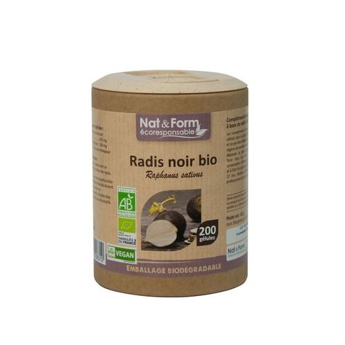 Radis Noir 200 Gélules Végétales Gamme Écoresponsable Nat Et Form Bio 