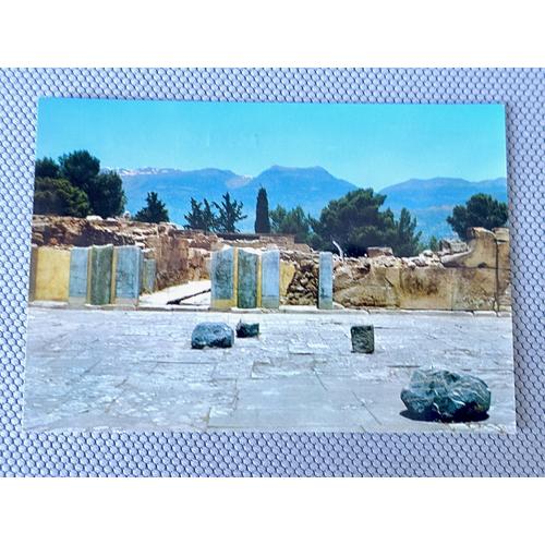 Carte Postale Ile Crete. Temple De Phaestos". La Grande Cour Centrale. Au Fond La Montagne. Cp Grèce 1970