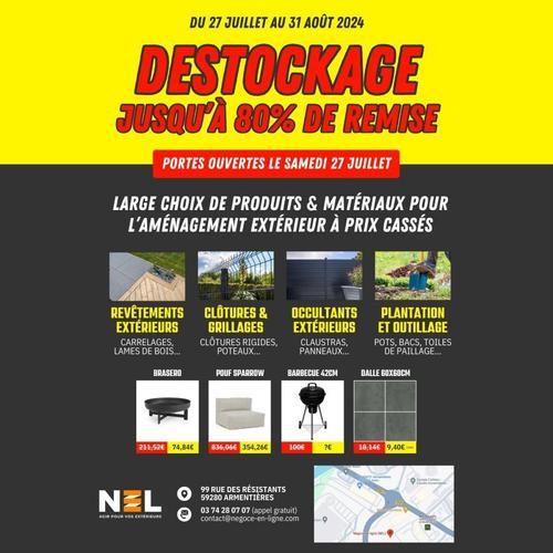 Déstockage jusqu'à 80% de remise