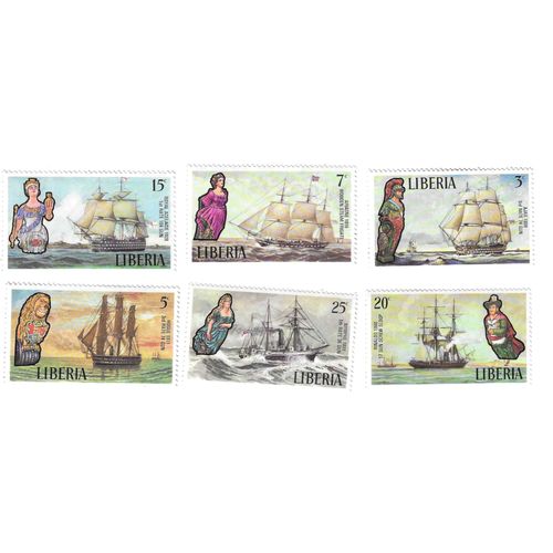 Lot De 6 Timbres - Collection Complète Libéria Edition Expédition 1972 - Neufs