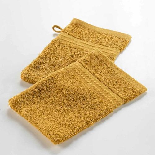 Lot De 2 Gants De Toilette "Excellence" 15x21cm Tournesol