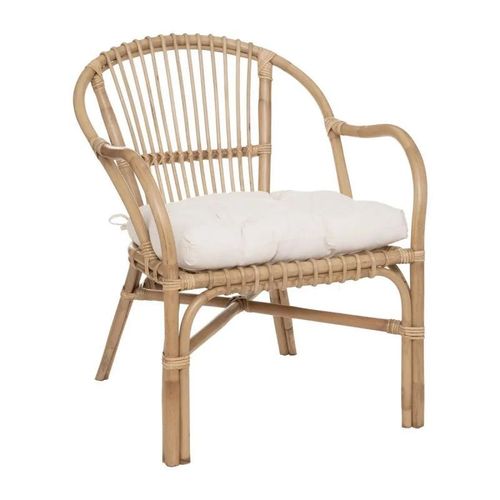 Fauteuil Design En Rotin "Neta" 77cm Naturel