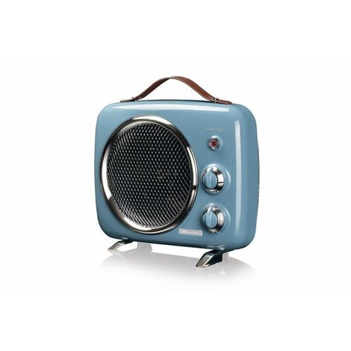 Ariete 808 Chauffage Vintage, Froid et Chaud, Thermostat Réglable, Poignée pour Facile Transport 2000W Bleu