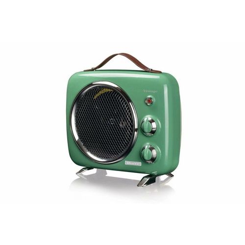 Ariete 808 Chauffage Vintage, Froid et Chaud, Thermostat Réglable, Poignée pour Facile Transport 2000W Vert