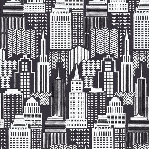 Papertree 50*70 100g Skyline Noir/Argent - Lot De 10 Feuilles