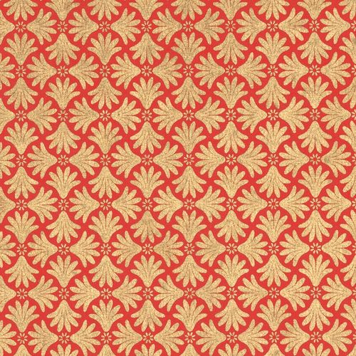 Papertree 50*70 Cm 100 G Isis Rouge/Or - Lot De 10 Feuilles