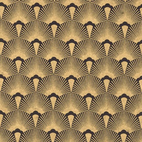 Papertree 50*70 Cm 100 G Mazurka Noir/Or - Lot De 10 Feuilles