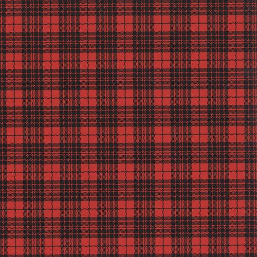 Papertree 50*70 100g Tartan Rouge/Noir - Lot De 10 Feuilles